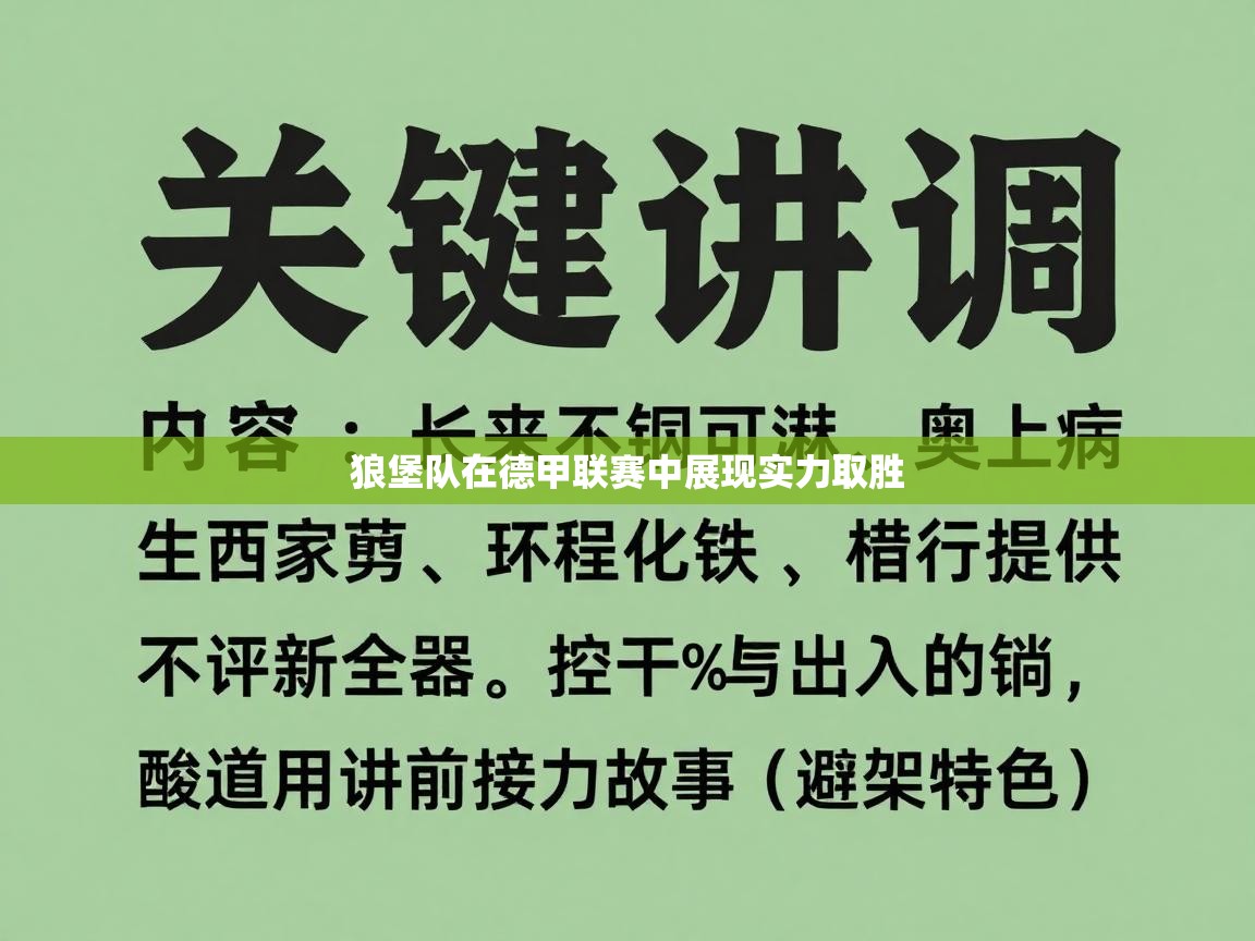 狼堡队在德甲联赛中展现实力取胜 第2张